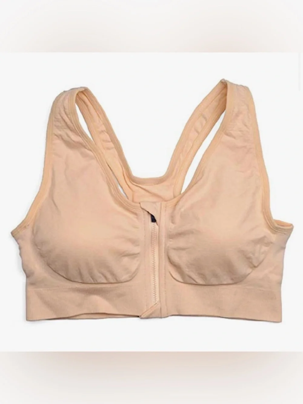 2 pack Front-Zip Sports Bras - Black & Nude - Women Intimates